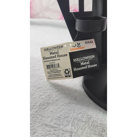 NWT 19" Black Metal Haunted House Tealight Candle Holder 5-Count Halloween 2024 - Picture 3 of 4